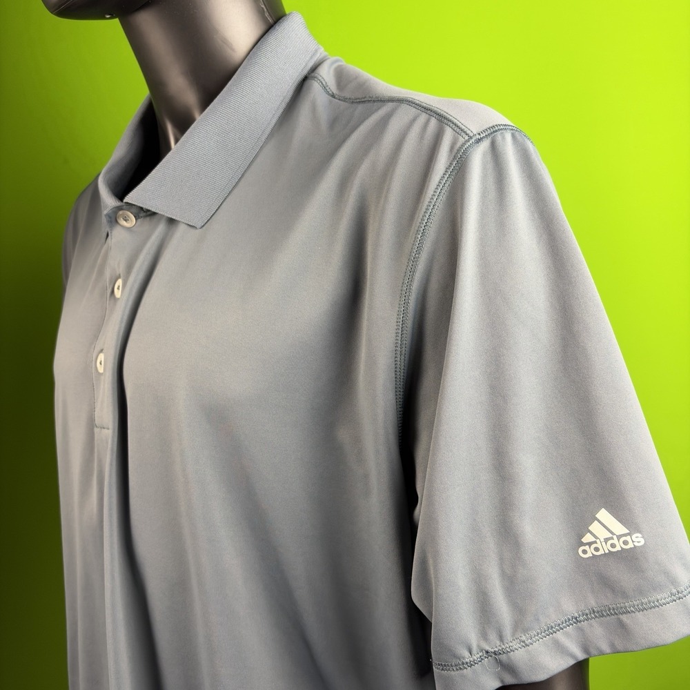 ADIDAS GOLF Performance Polo Mens 3X Gray Puremotion Shirt Short Sleeve Logo 58"
